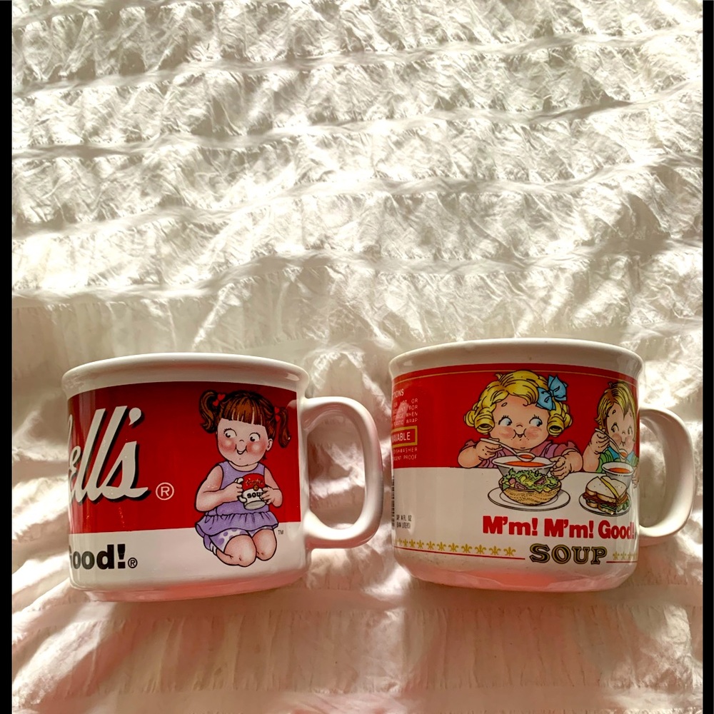 (2) Campbell’s  Soup collectables mugs dish
